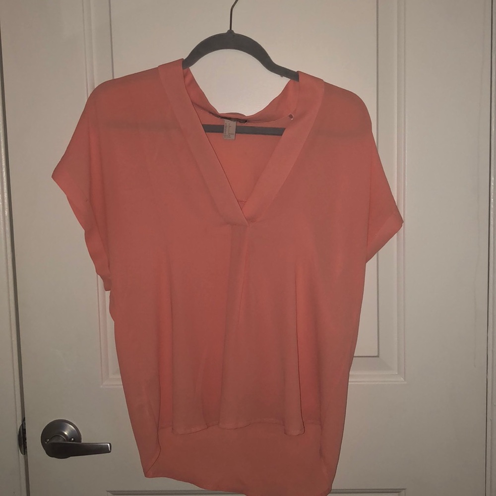 Coral sheer forever 21 top